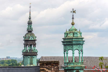 Gothic style City Hall and it's renaissance bell tower on the central square in Mons, capital of the...