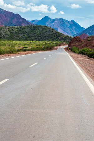 Quebrada de las Conchas along Route 68 near Cafayate city in Salta Province, northern Argentinaの写真素材