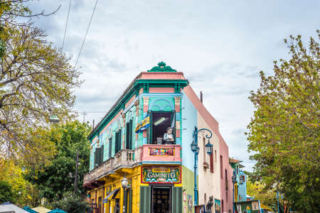 Colorful houses at Caminito street in La Boca, Buenos Aires, Argentinaのeditorial素材