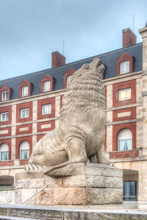 Lobo Marino (Sea Lion) famous landmark of the coastal city of Mar del Plata in Buenos Aires province, Argentinaの写真素材