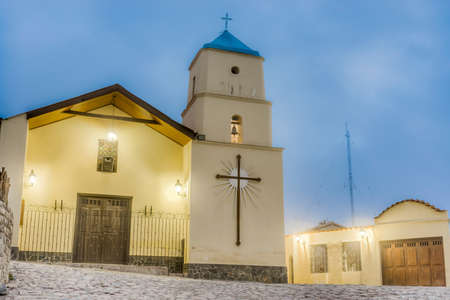Church in Iruya, a small town in northwestern Argentina, located in the altiplano region along the Iruya River in the Salta Province of northwestern Argentina.の写真素材