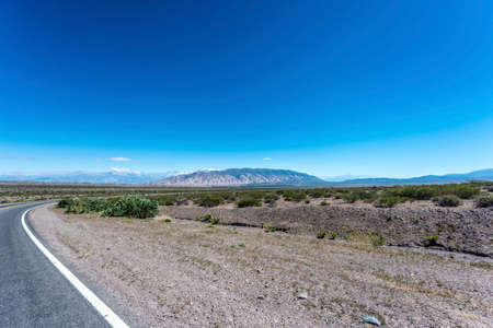 Los Cardones National Park along famous Route 40 in its section through the northern province of Salta, Argentina.の写真素材