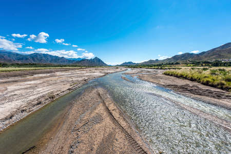Seclantas area along famous Route 40 in its section through the northern province of Salta, Argentina.の写真素材