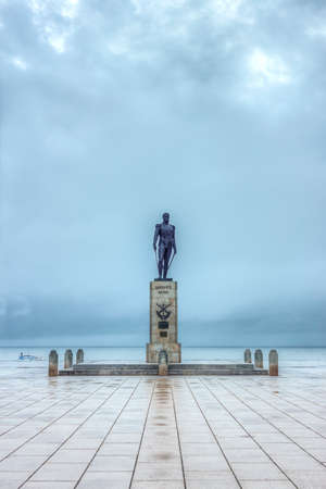 Almirante Brown Square in the coastal city of Mar del Plata in Buenos Aires province, Argentinaの写真素材