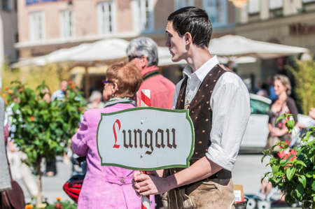 SALZBURG, AUSTRIA - MAY 26: Salzburger Dult Festzug parade celebration on May 26, 2012 in Salzburg, Austria.のeditorial素材