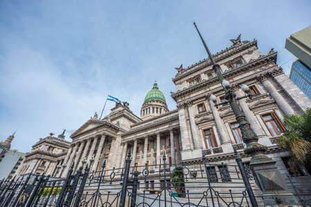 The Congress of the Argentine Nation (Spanish: Congreso de la Nacion Argentina), the legislative branch of the government of Argentina in Buenos Aires.のeditorial素材