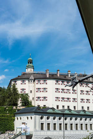 Ambras Castle (Schloss Ambras) a Renaissance sixteenth century castle and palace located in the hills above Innsbruck, Austria.のeditorial素材