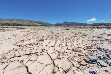 Rio Grande river on the colourful valley of Quebrada de Humahuaca in Jujuy Province, northern Argentina.の写真素材