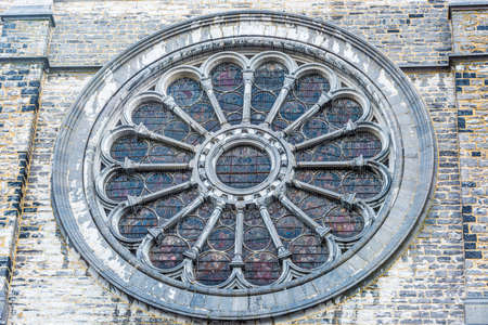 The mixed Romanesque- and Gothic-style Cathedral of Our Lady of Tournai(Notre-Dame de Tournai) in Belgium.の写真素材