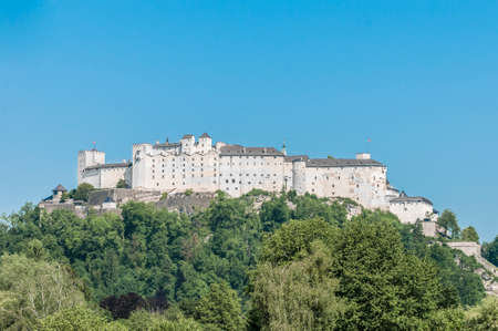 Hohensalzburg Castle (Festung Hohensalzburg) literally "High Salzburg Fortress" at Salzburg, Austriaのeditorial素材