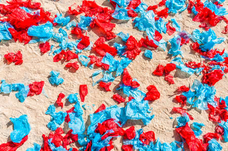 BERGA, ES - FEBRUARY :  Flour War between Carlists and Liberals performed within the carnival celebrations February 10, 2013 in Berga, ES.のeditorial素材