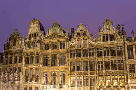 Guildhalls on Grand Place (Grote Markt), the central square of Brussels, it's most important tourist...