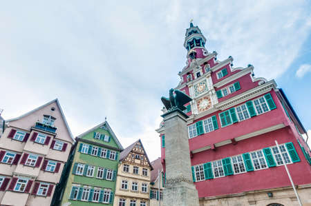 Old Town Hall (Altes Rathaus) Renaissance north facade (Nordfassade) located in Esslingen Am Nechar near Stuttgart, Germanyの写真素材