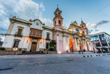 Cathedral Basilica and Sanctuary of the Lord and the Virgin of the Miracle in Salta, Argentinaの写真素材