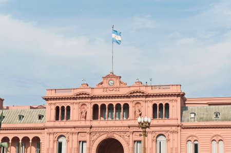 Casa Rosada building facade located at Mayo square.のeditorial素材