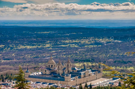 The Royal Seat of San Lorenzo de El Escorial, historical residence of the King of Spain, about 45...