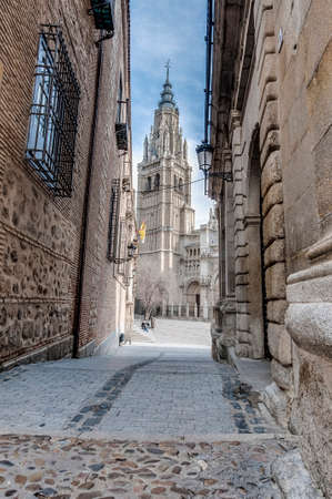 Cathedral of Toledo in Castilla La Mancha province, Spainの写真素材