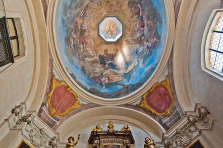 Saint George Basilica interior within the Castle of Prague