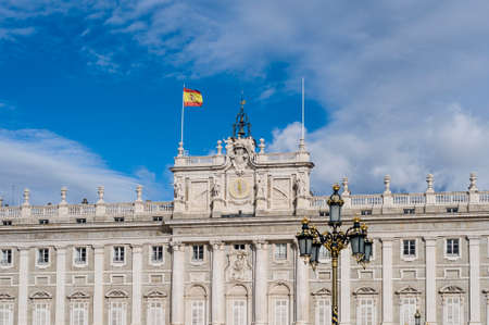 The Royal Palace of Madrid (Palacio Real de Madrid), official residence of the Spanish Royal Family at the city of Madrid, Spain.のeditorial素材