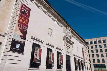 Galerie des Beaux Arts entrance at Bordeaux, Franceのeditorial素材