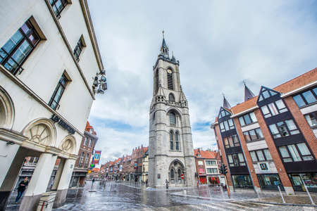 The oldest belfry in Belgiumのeditorial素材