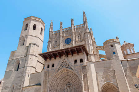 Santa Maria Cathedral at Huesca in Aragon Province, Spainの写真素材