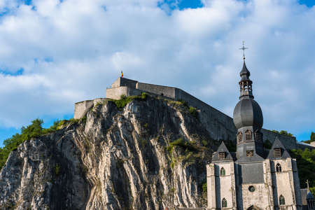 Collegiate Church of Notre-Dame in Dinant, Waloon region, Belgiumの写真素材