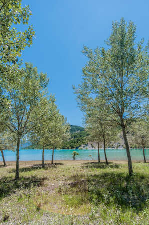 Mediano reservoir located at Huesca in Aragon Province, Spainの写真素材