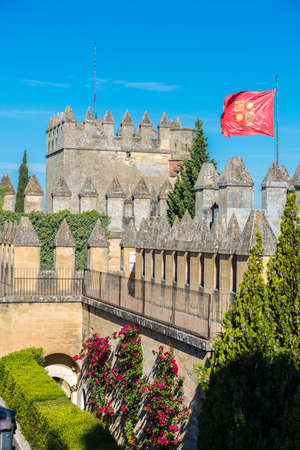 Almodovar del Rio Castle, arab fortress built in 740 on an old building in early times near Cordoba, Andalusia, Spain.のeditorial素材