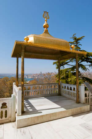 Sulthan Ibrahim baldaquin within Topkapi Palace at Istanbulのeditorial素材