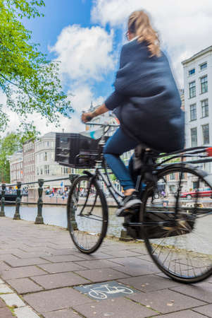 Colorful bicycle in Amsterdam, Netherlands.の写真素材