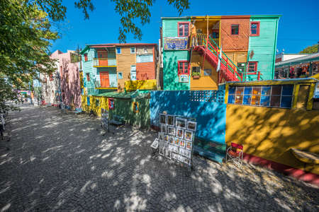 Colorful houses at Caminito street in La Boca, Buenos Aires, Argentinaのeditorial素材