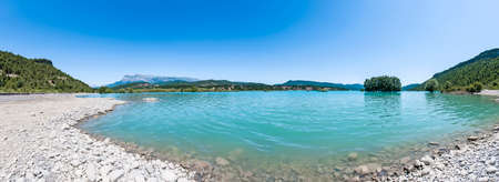 Mediano reservoir located at Huesca in Aragon Province, Spainの写真素材