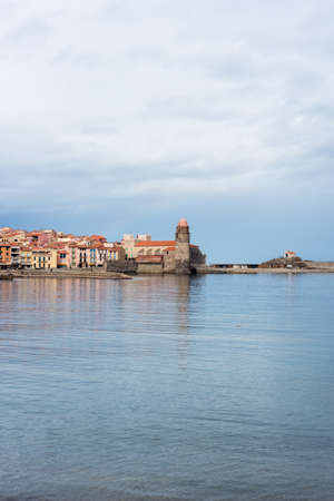 Ansa de la Baleta in Collioure, Languedoc-Roussillon-Midi-Pyrenees, Franceの写真素材