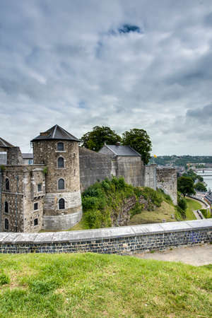 Citadel or Castle of Namur, a fortress in the city of Namur, at the confluence of the Sambre and Meuse rivers in Walloon Region, Belgiumのeditorial素材