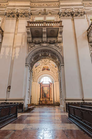SALZBURG, AUSTRIA - JULY 31, 2014: The Salzburg Cathedral (Salzburger Dom) is a 17th century baroque...