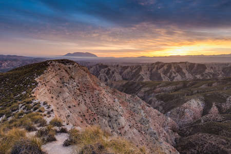 Hoya de Guadix, northwest of the city of Granada in Andalusia, Spainの写真素材