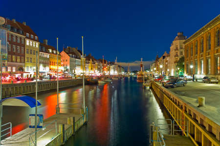 Nyhavn district colorful buildings at Copenhagen, Denmarkの写真素材