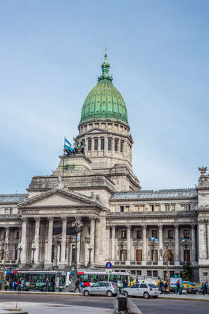 BUENOS AIRES, ARGENTINA - APR 08: The Congress of the Argentine Nation (Spanish: Congreso de la Nacion Argentina), the legislative branch of the government of Argentina on Apr 08, 2013 in Buenos Aires, Argentina.のeditorial素材