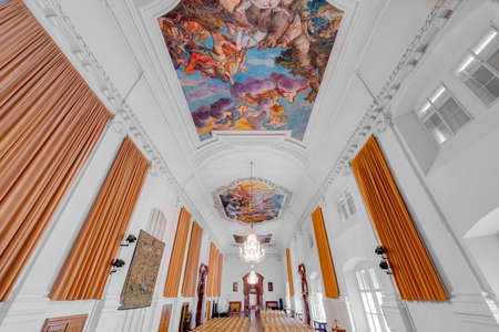 SALZBURG, AUSTRIA - JULY 31, 2014: The Salzburg Residenz palace is located at Domplatz and Residenzplatz and was home for centuries of the Archbishops of Salzburg.のeditorial素材