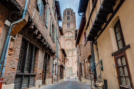 Cathedral Basilica of Saint Cecilia, claimed to be the largest brick building in the world, itâs located in Albi, Tarn region, Midi Pyrenees, Franceのeditorial素材