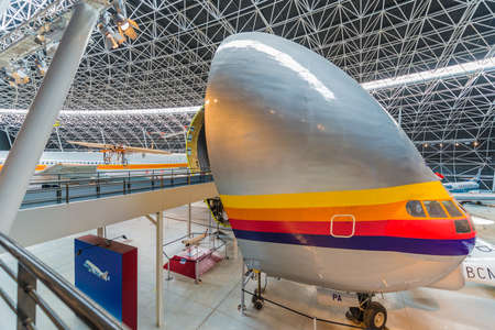 BLAGNAC, FRANCE - JUNE 02 2015: Aeroscopia, home of a rich local aviation heritage in Blagnac, near Toulouse in Midi Pyrenees,  southern Franceのeditorial素材