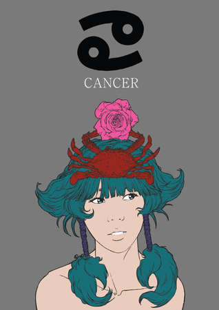 CANCERのイラスト素材