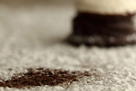 coconut meringue and chocolateの写真素材