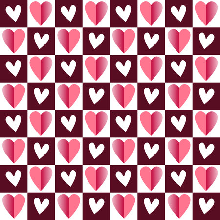 Seamless pattern with hearts. Valentine's day background. Vector illustration.のイラスト素材
