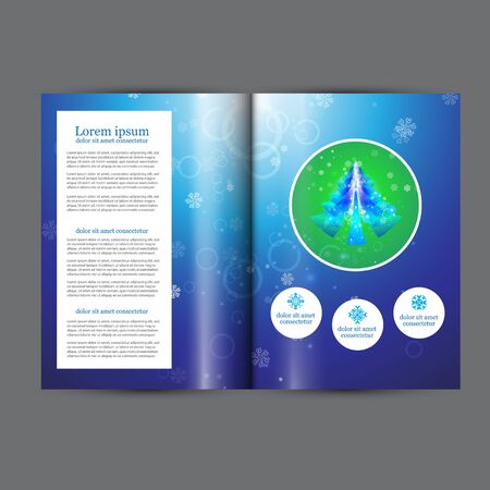 Christmas booklet, templateのイラスト素材