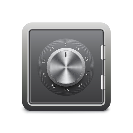 Safe combination lock wheel, isolated on whiteのイラスト素材