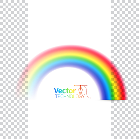 Rainbow on white background. Vector illustration.のイラスト素材