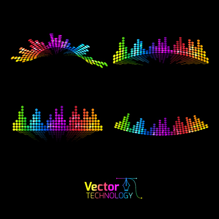 Digital Equalizer Vector illustration.のイラスト素材