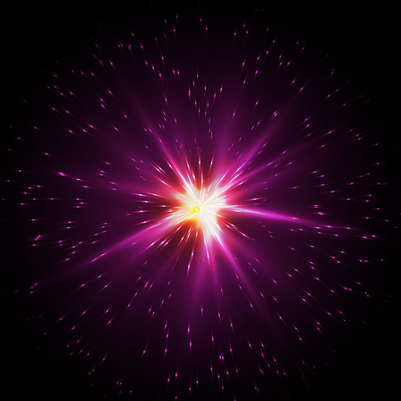 Flash Star, Light flare special effect. vector illustration.のイラスト素材